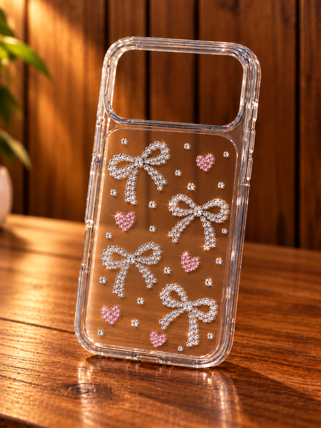 Sparkling Rhinestone Bow Phone Case