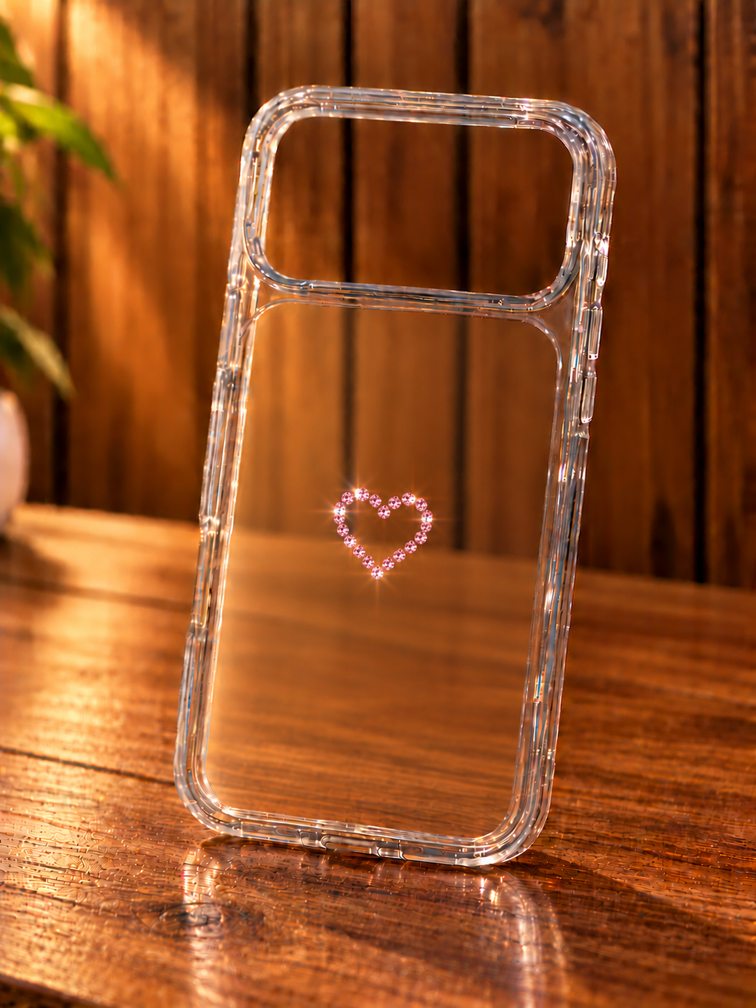 Sparkling Heart Clear Phone Case